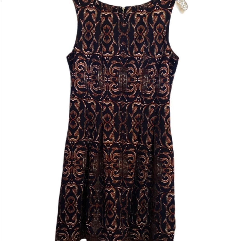 Sleeveless Dress with Gold Zipper in Back